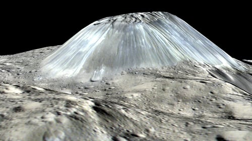 Ahuna Mons: Side View / NASA