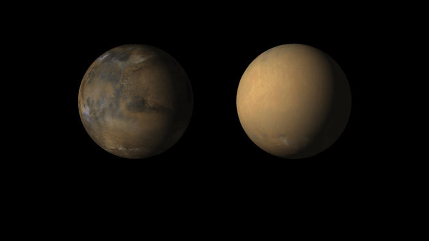 Mars Before and After Dust Storm / NASA/JPL-Caltech/MSSS